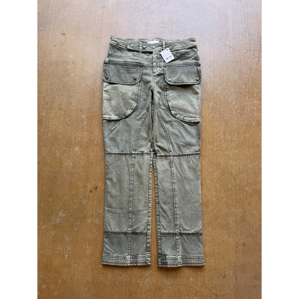 We The Free People Moto Pants Cargo Deconstructed Slim Fit Womens 6 (NEW)